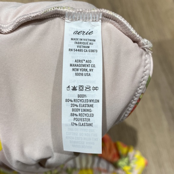 NWOT Aerie Floral Ruffle Scoop Bikini Top - Picture 7 of 8